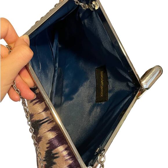 y2k Jessica McClintock Purse with interesting asymmetrical clasp - Picture 3 of 3